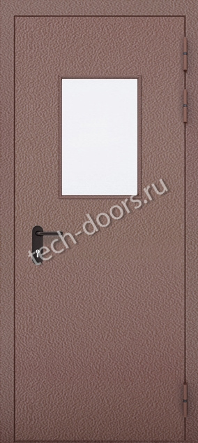 Дверь техническая однопольная 780x2050 со стеклом